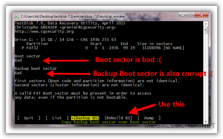 Rebuilding Boot Sector