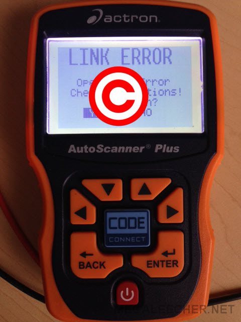 ECU OBD Connection Error