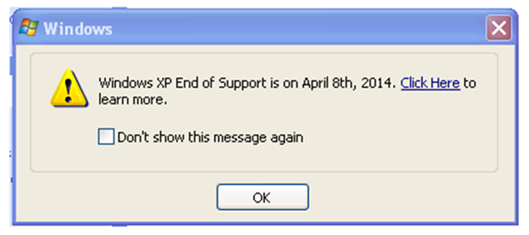 Windows XP EOL