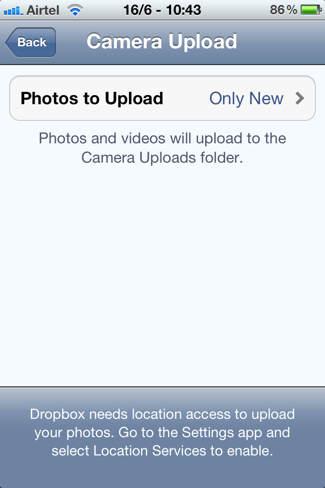 DropBox for ios