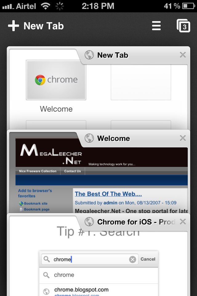 Tabbed browsing