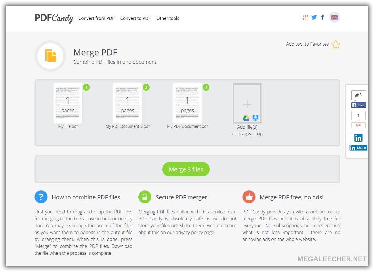 Free Online PDF Merger