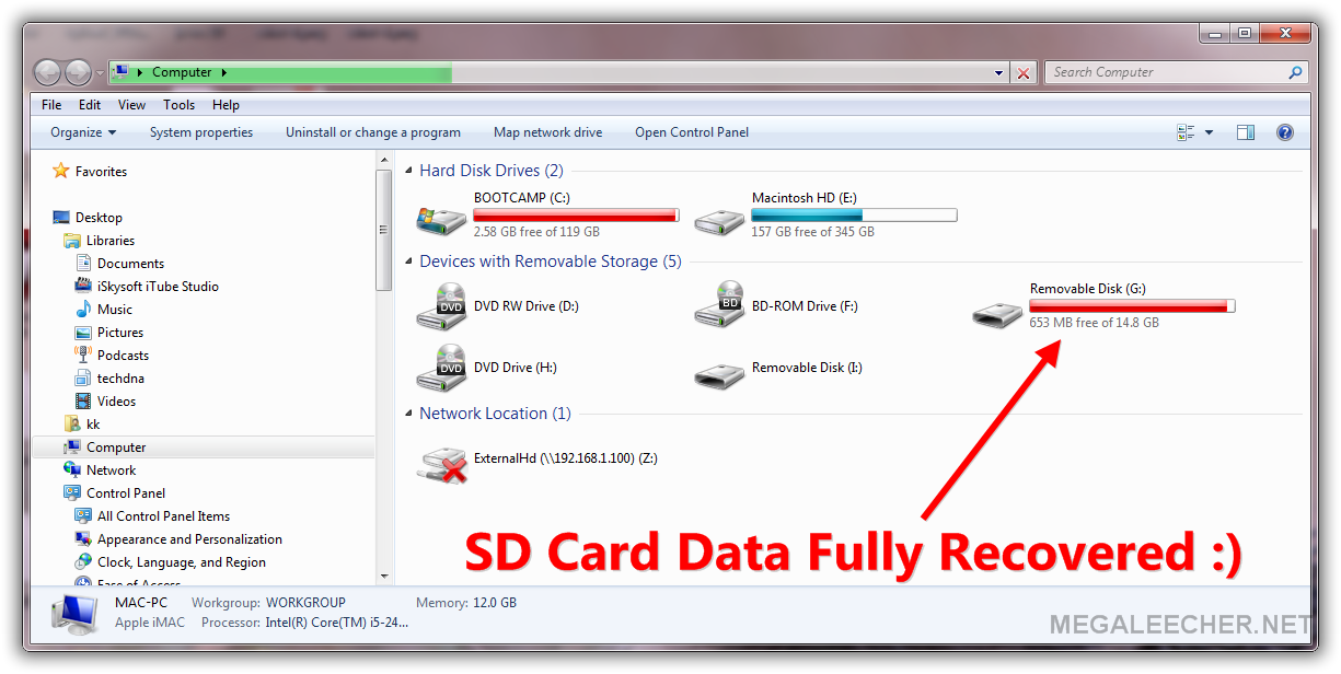 Fixed SD card getting detected by computer