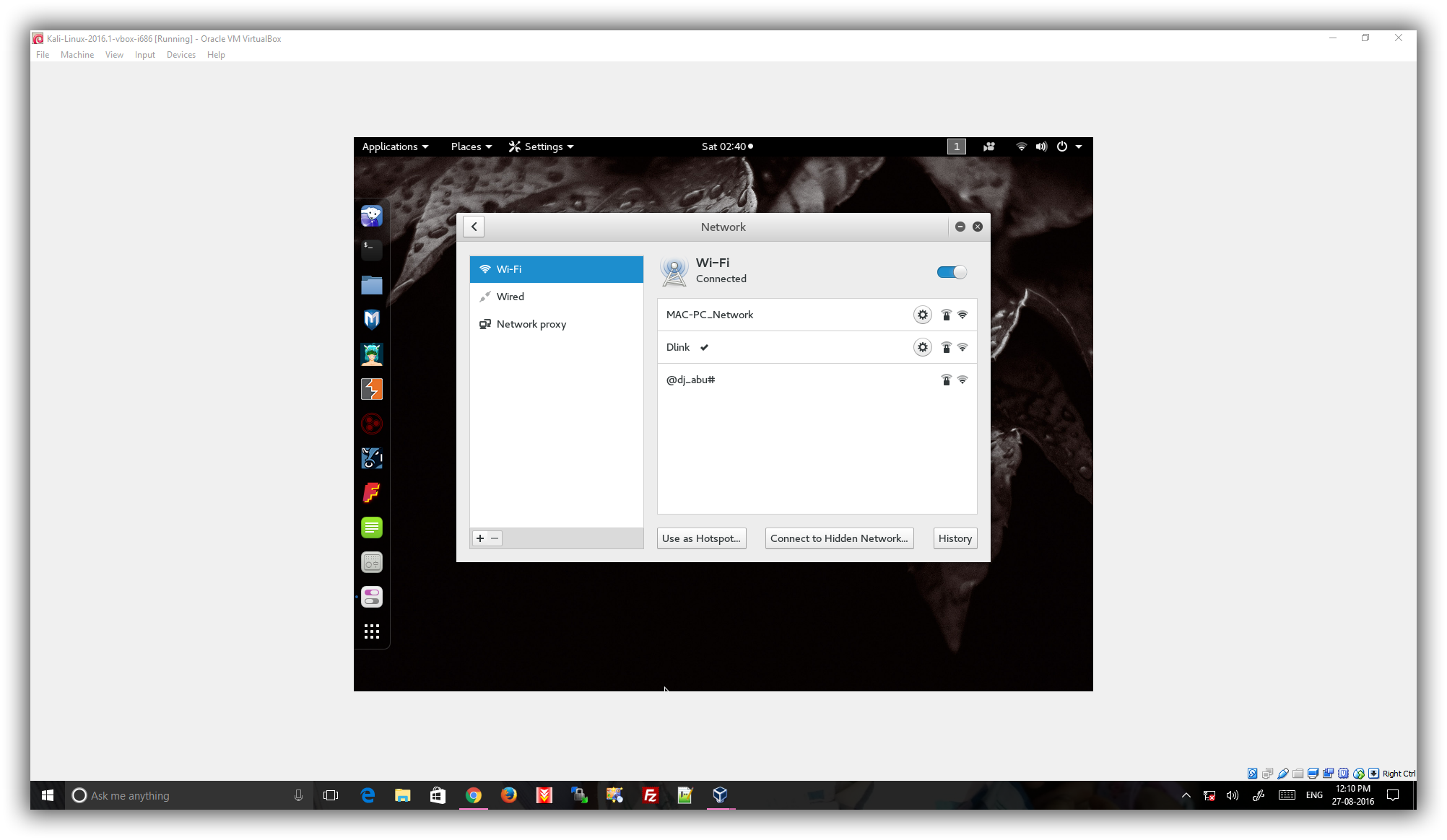 Kali VM Wifi Connectivity