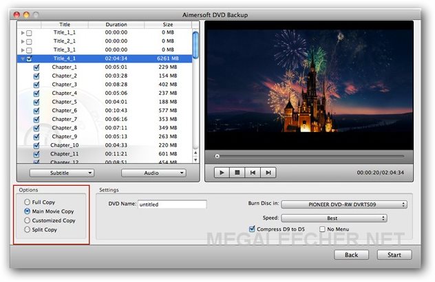 Aimersoft DVD Backup for Mac