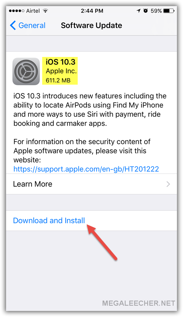 Apple iOS 10.3 Update