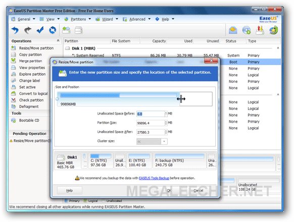 EaseUS Free Partition Manager