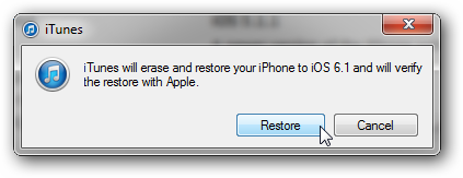 iOS 6.1 Restore process