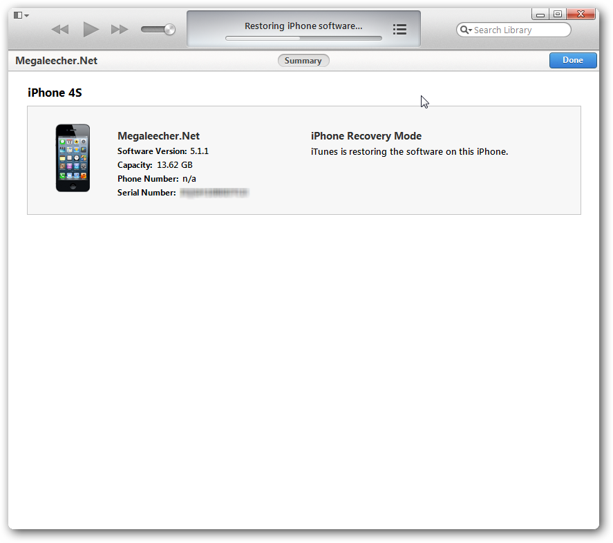 iOS 6.1 Restore process