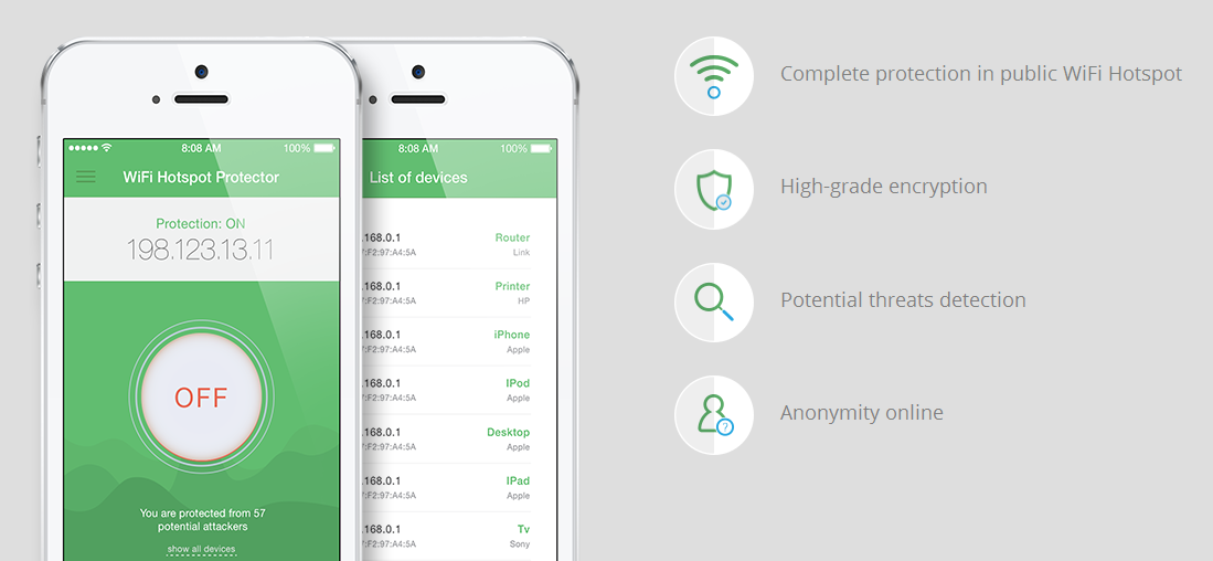 WiFi Hotspot Protector For Apple iOS Devices