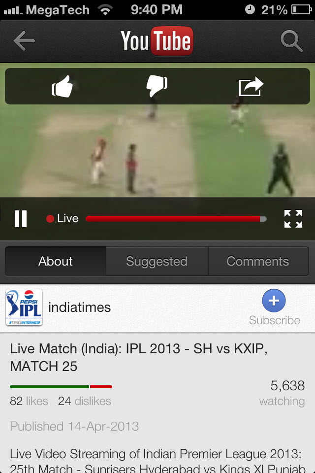 IPL 2013 Live Streaming For Mobile