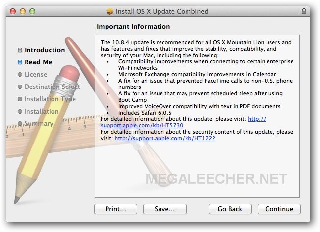 Mac OS X Combo Update 10.8.4
