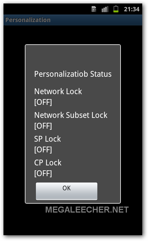 Network Lock Status Information