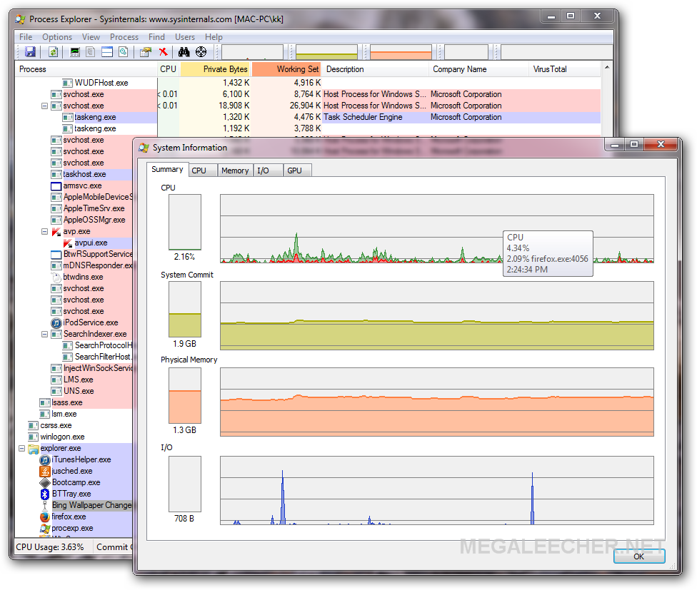 Sysinternals Process Explorer v 16.0