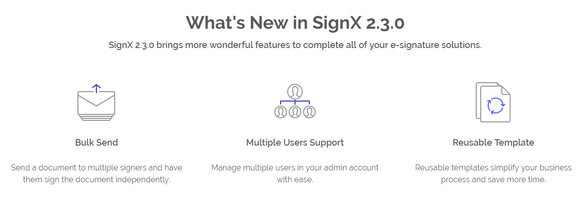 SignX Main Features