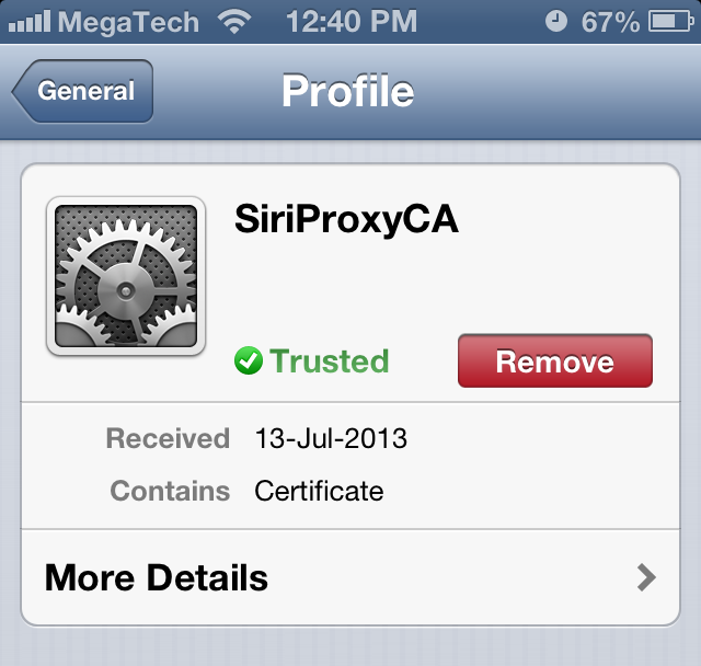 Siriproxy SSL certificate profile