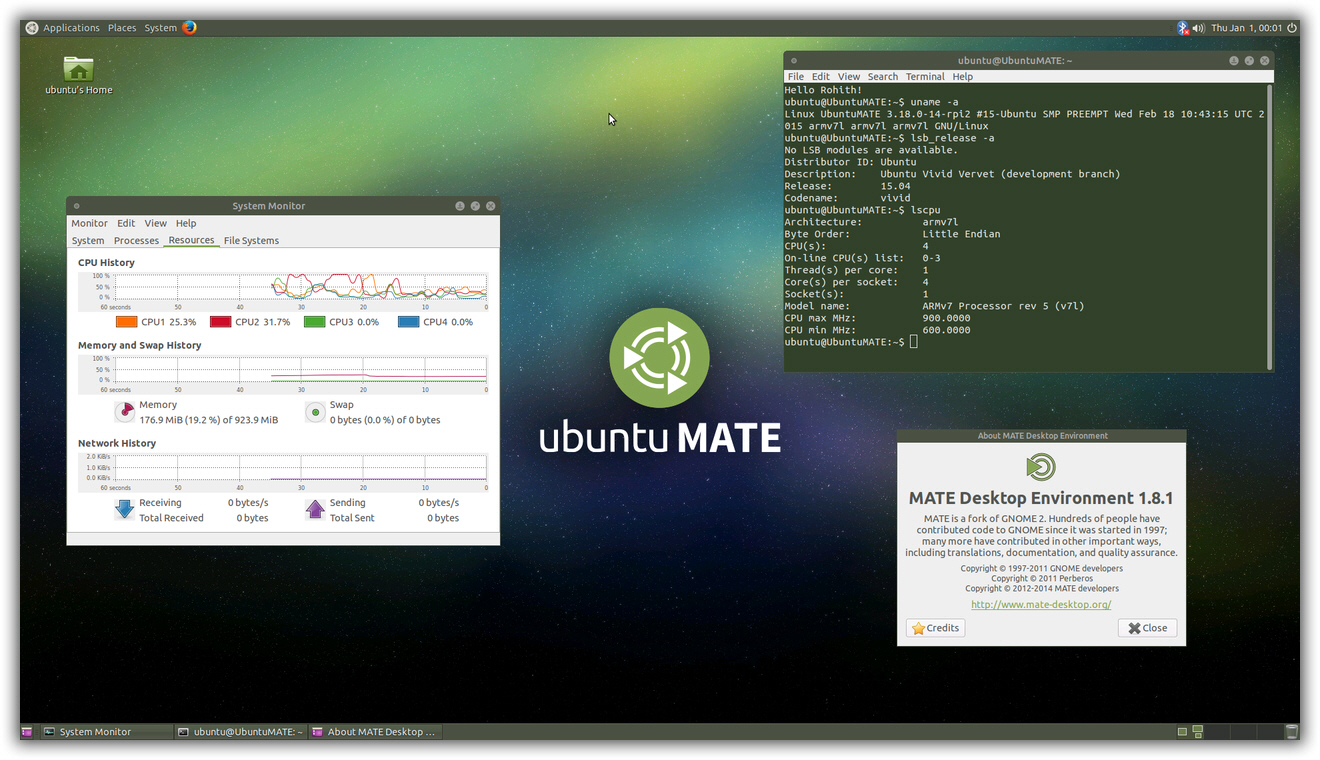 Ubuntu MATE 15.10 For Raspberry Pi 2