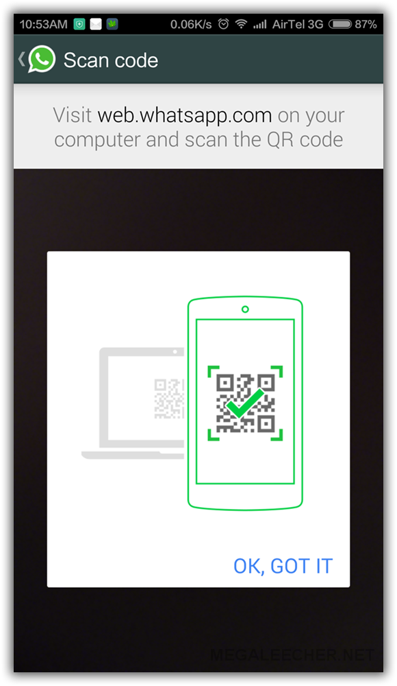 WhatsApp Web QR Scan