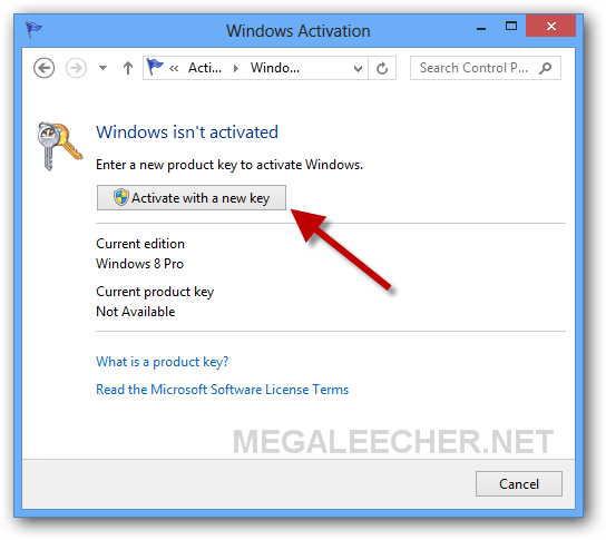 Input Your Windows 8 Activation Key Here