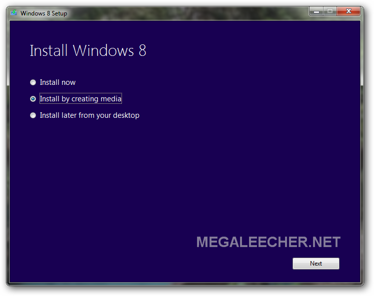Windows 8 Install Media