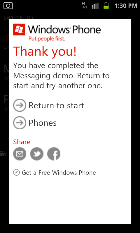 Windows Phone 7.5 Mango Metro UI