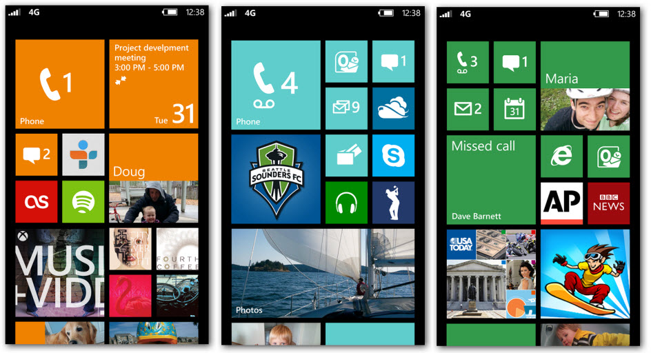 Windows Phone 8 Main Screen