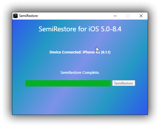 Semi Restore Jailborken iPhone