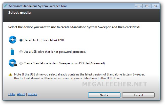 Microsoft Standalone System Sweeper (x64 bit) screenshot