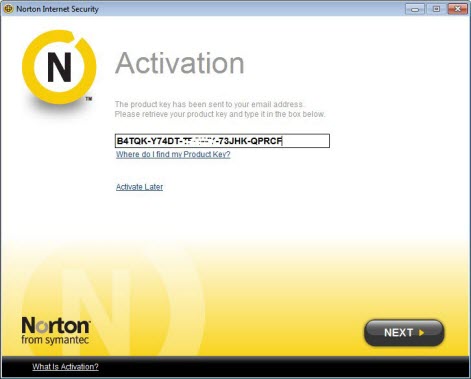 norton internet security activate