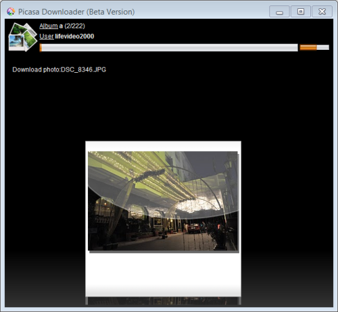 Picasa Downloader In Action