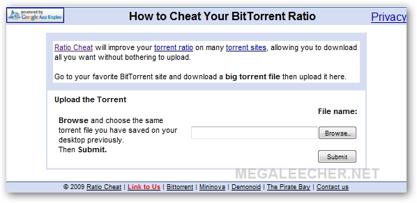 Cheat Torrent Ratio