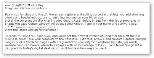 SnagIt Registration Key