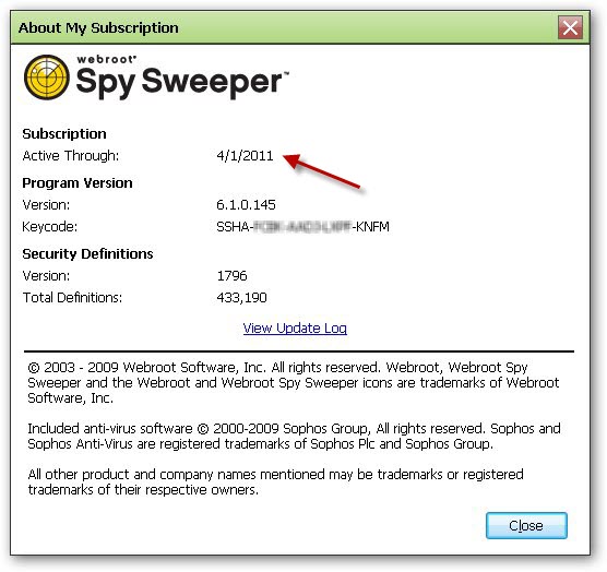 Webroot Spy Sweeper Serial Number