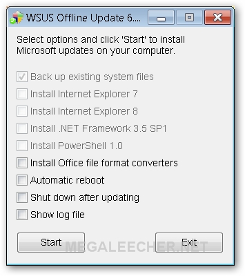 WSUS Offline Updater on Target System