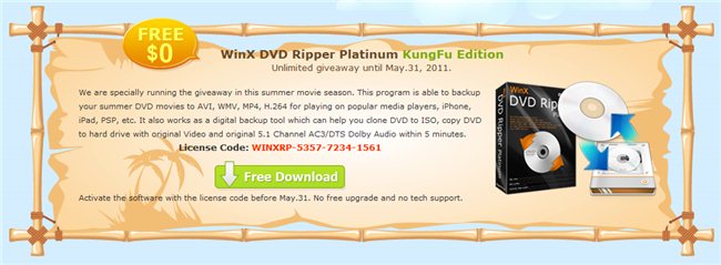 WinX DVD Ripper Platinum KungFu Edition