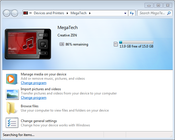 Microsoft Windows 7 Device Stage