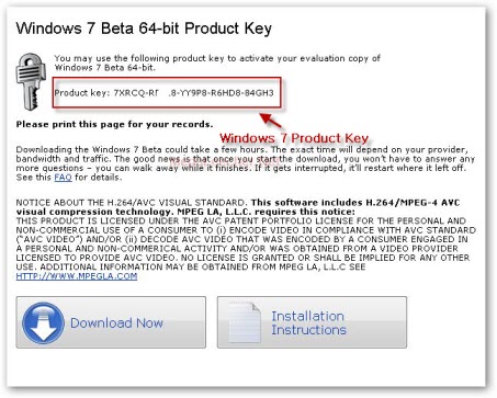 Windows 7 Product Key