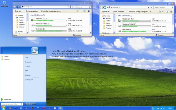 themes for windows xp. Windows XP Theme For Windows 7