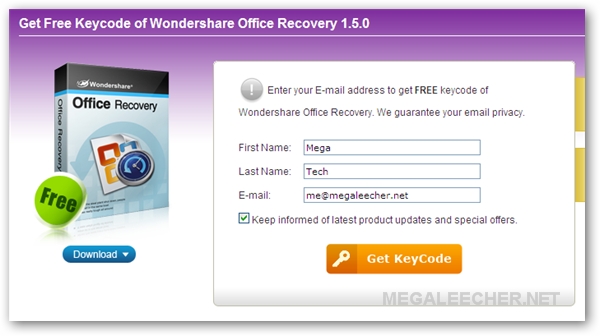 Free Office Recovery Software Registration
