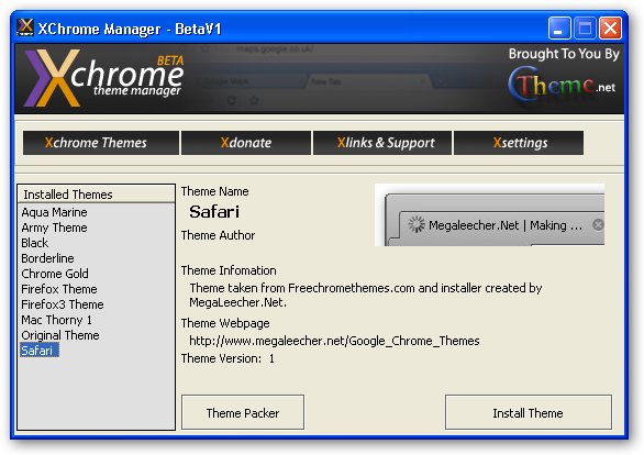 XChrome Theme Manager