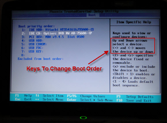 BIOS Boot Order