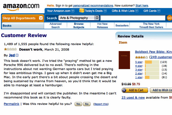 Amazon Bible Book Review