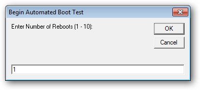 Number of boot loops for analysis