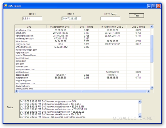 DNS Speed Comparison Tool