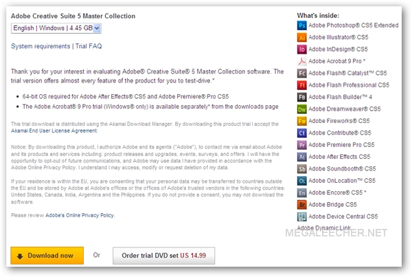 Adobe CS5 Trial Download Installer