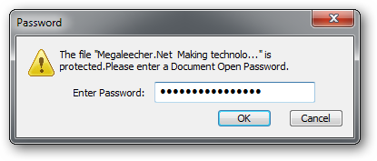 Password Protected Adobe PDF Files