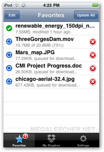 Dropbox for iPhone File Sync