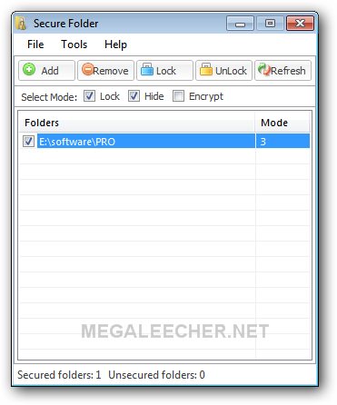 Lock, Hide And Encrypt Folders