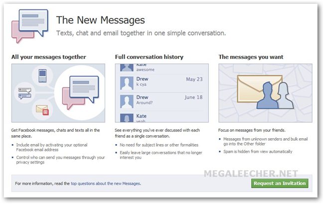 Facebook Email Invite