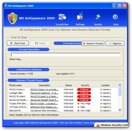 Fake MS AntiSpyware 2009